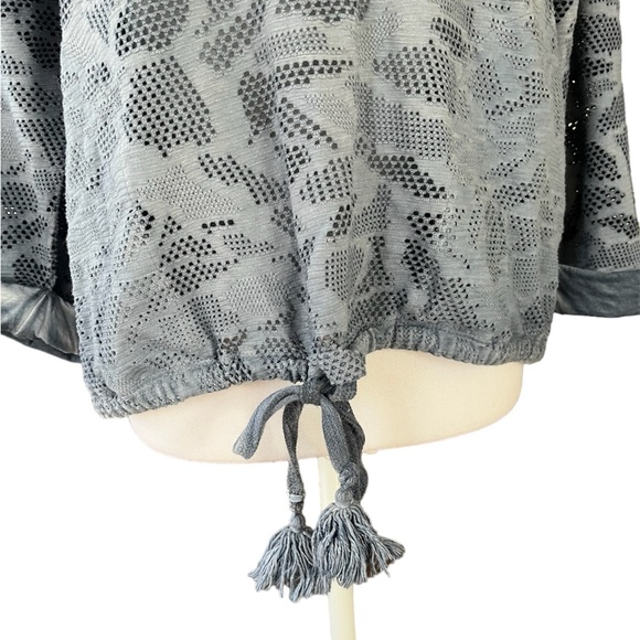 Anthropologie Saturday Sunday Blue Top, Drawstring Waist, W/pockets, Sz XS - Picture 3 of 6